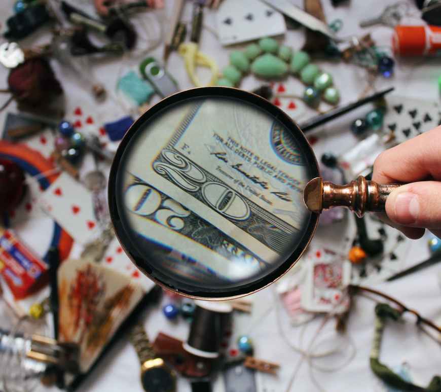 close up photography of magnifying glass